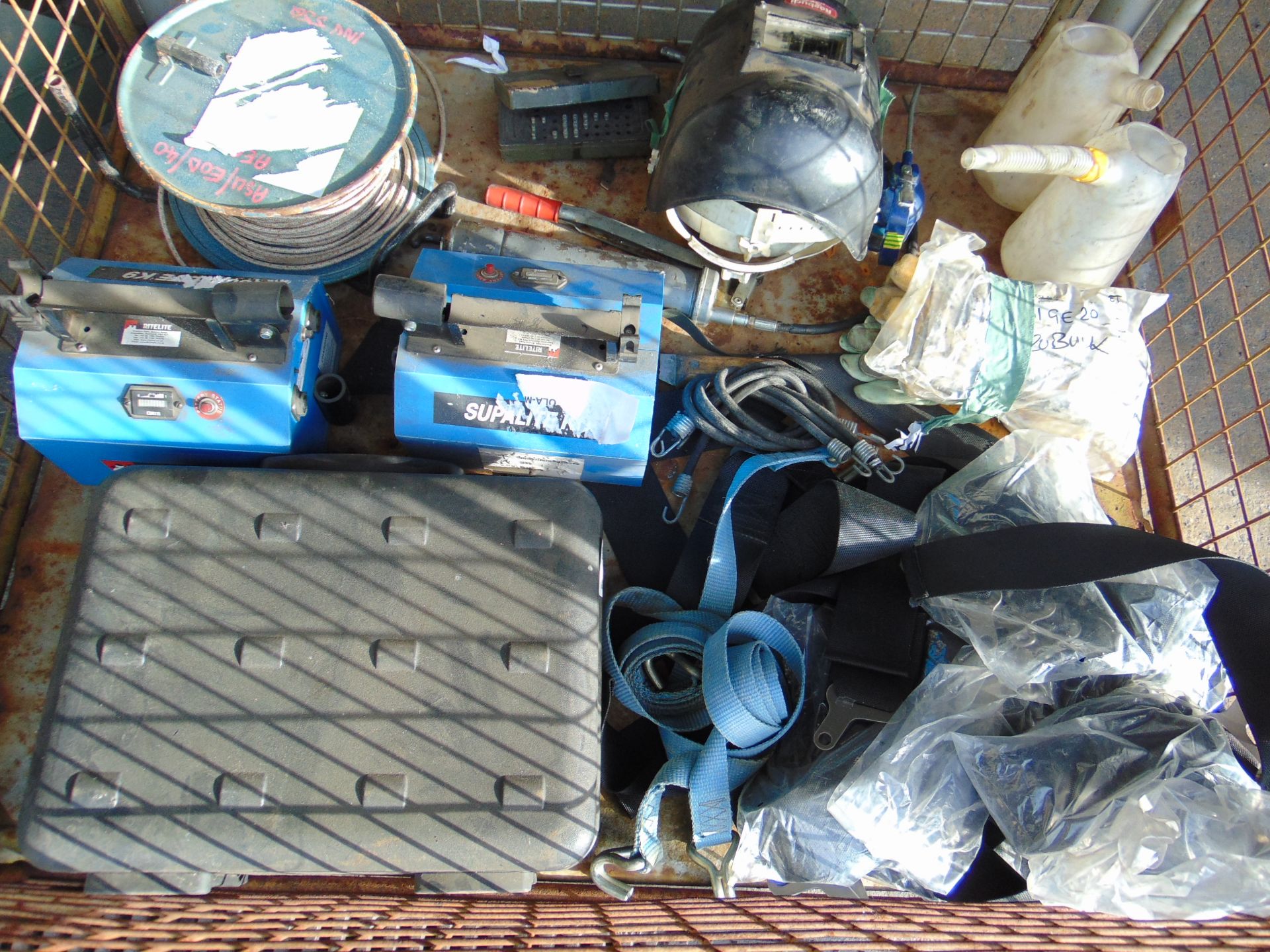 1 x Stillage Tools, Welding Masks, Light Units etc - Image 2 of 6