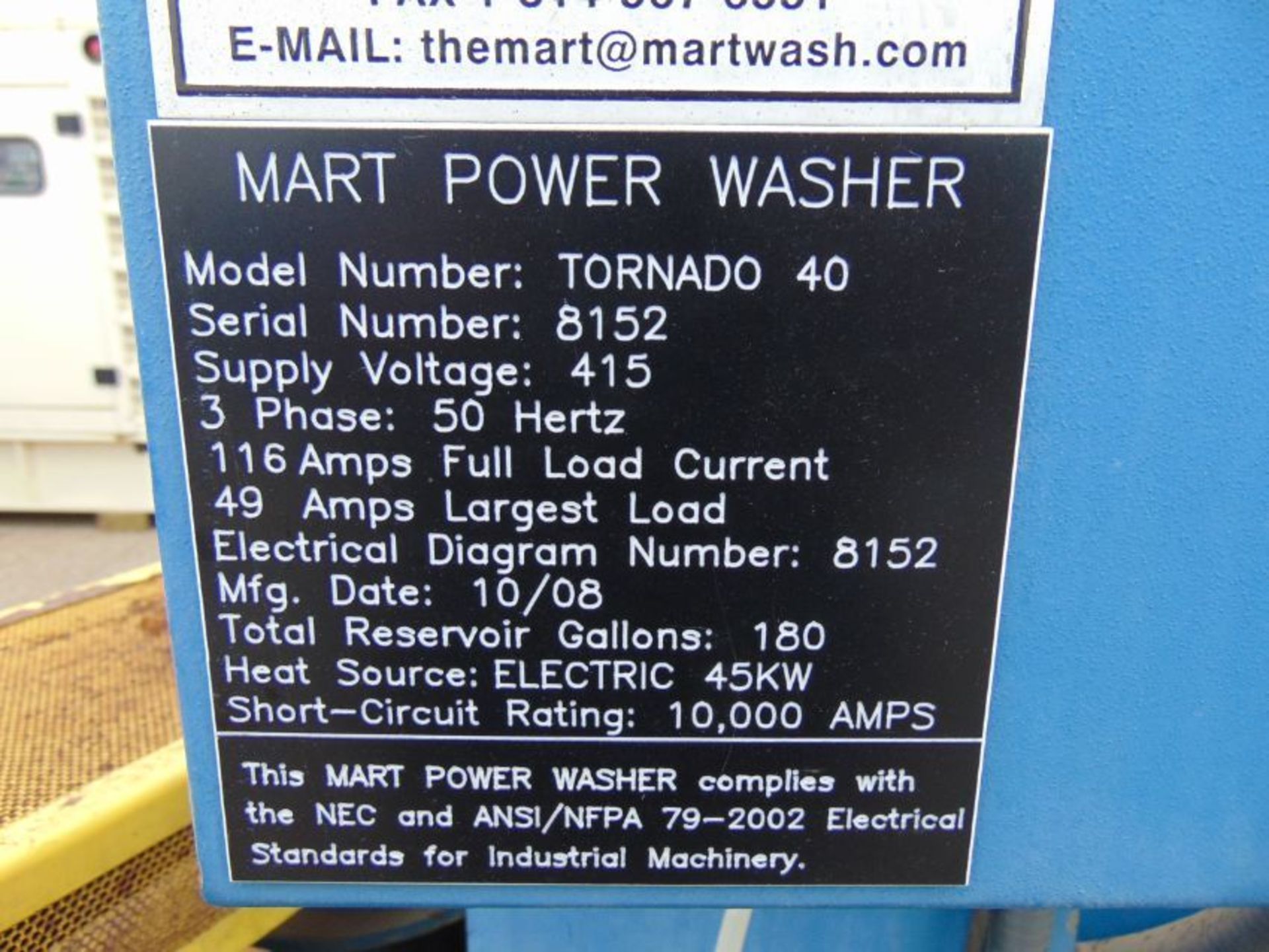 Mart Tornado 40 Industrial Parts Washer - Image 18 of 18