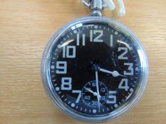 Waltham Non Luminous British Navy Pocket Watch Nato Marks as Issued to Nuclear Submarines