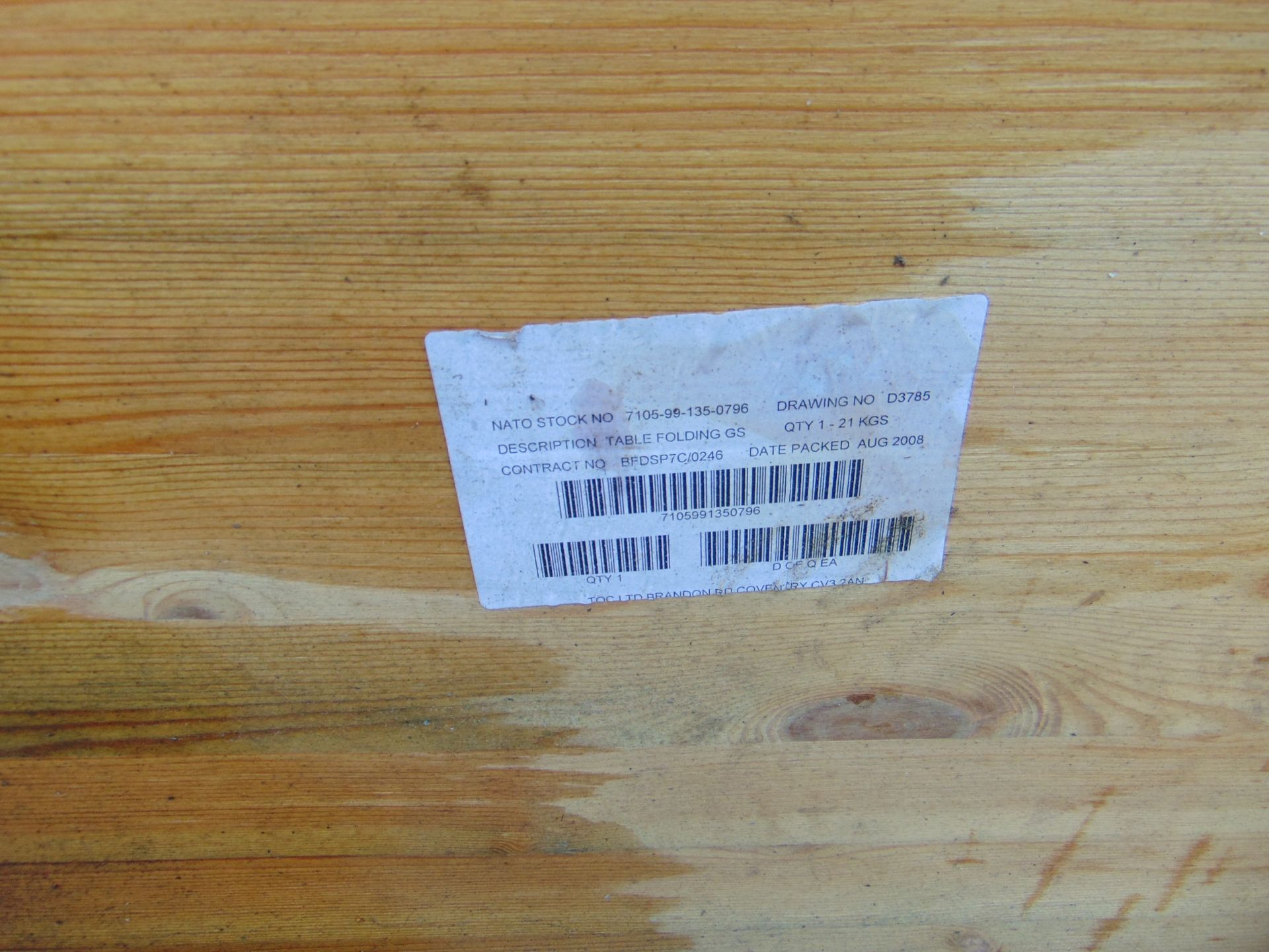 2x Standard British Army 6ft Tables - Image 3 of 5