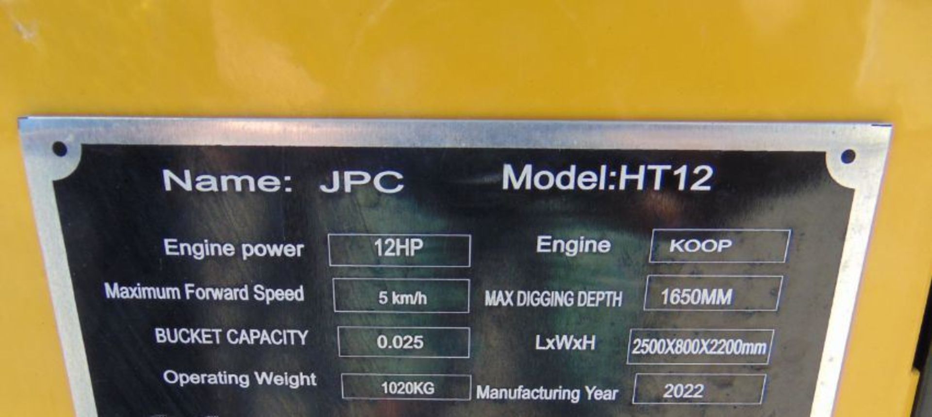 NEW UNUSED 2022 JPC HT-12 Diesel Mini Excavator - Image 15 of 15