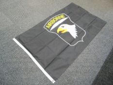 101st Airborne (Black) Flag - 5ft x 3ft with metal eyelets