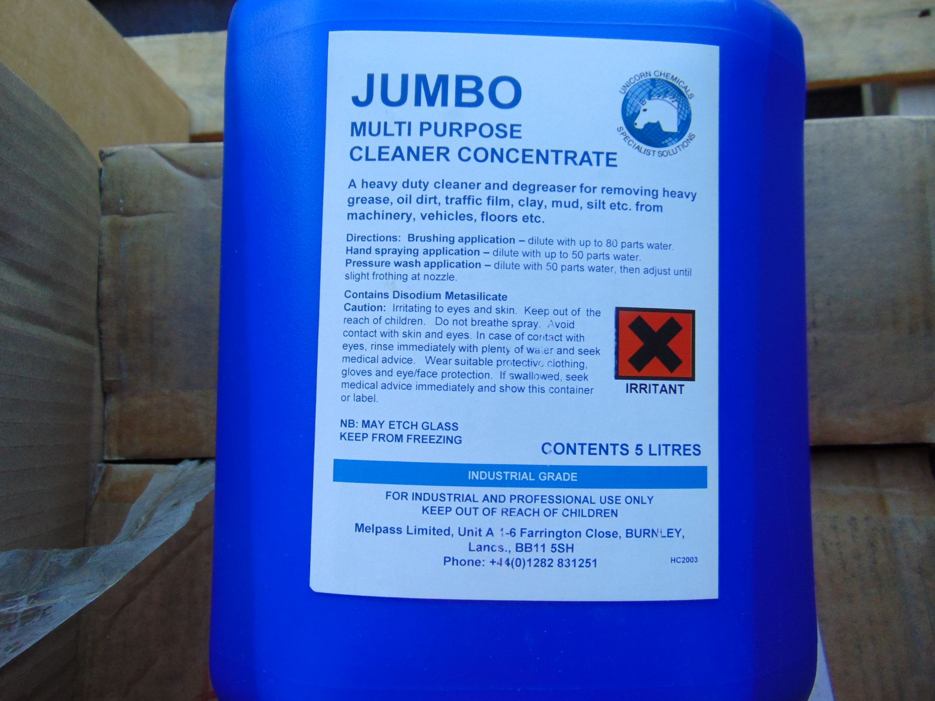 12x MoD Reserve Stock of 5 litre Drums of Multi Purpose Degreaser/Cleaner - Image 2 of 4