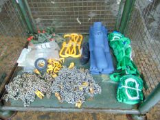 1x Stillage Unissued Lifting Strops, Chains, Straps, Fittings etc