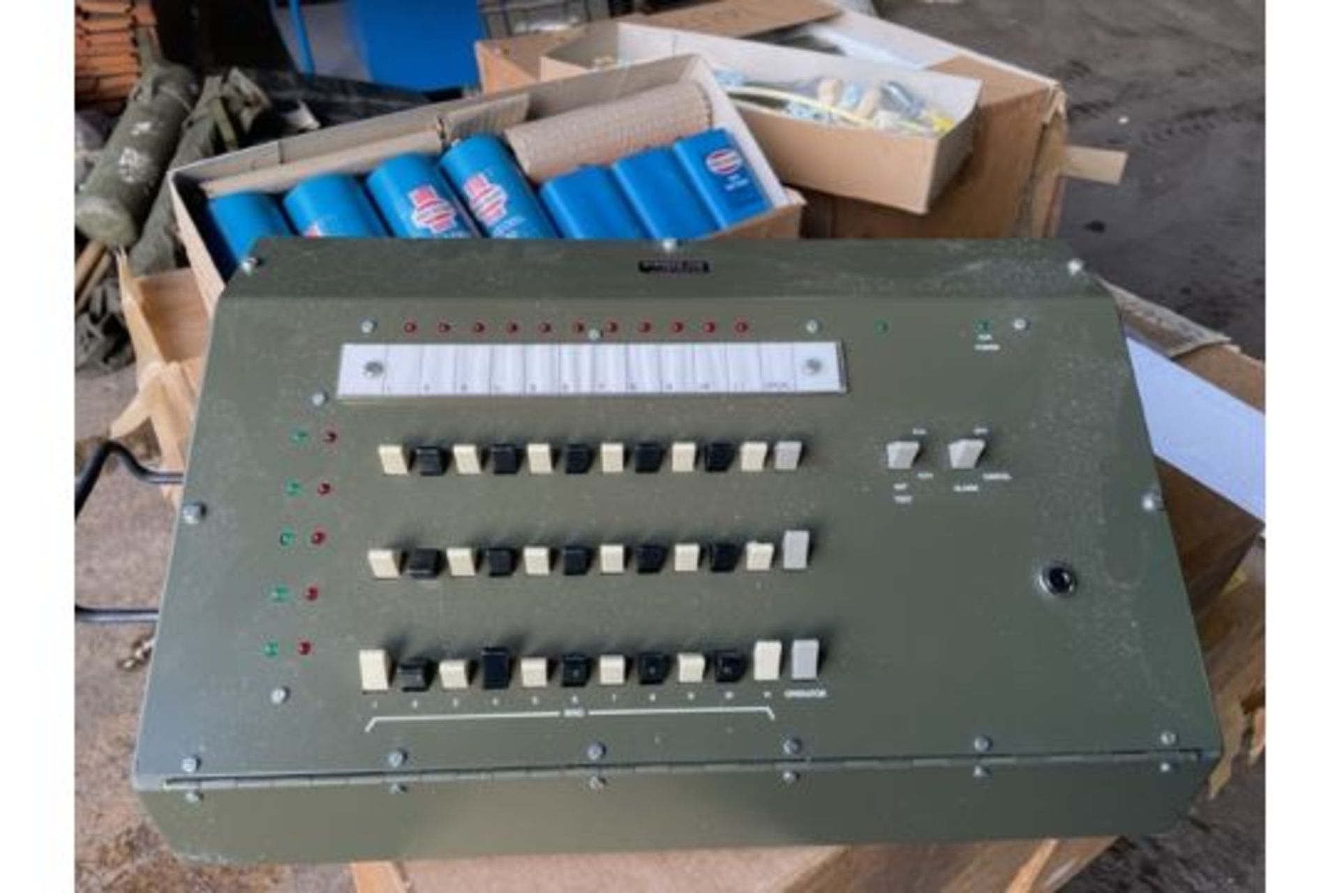 Q 10x New Unissued 11 Line Switch Board c/w Batteries, Leads, Connectors etc in Original packing.