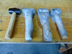 4x New Unissued 1kg Lump Hammers