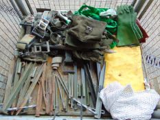 1x Stillage of Tent Pegs, Ratchet Straps, Lifting Strops Bags etc