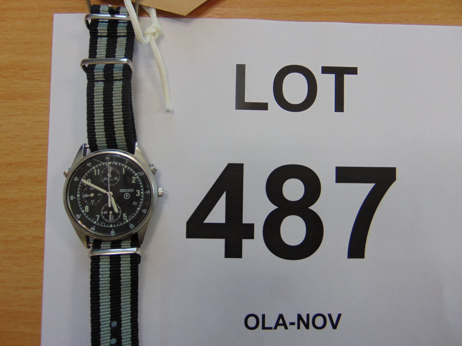 Seiko Gen 2 Pilots Chrono with date, RAF Tornado Force Issue Nato Marks, Date 1995 - Image 5 of 5