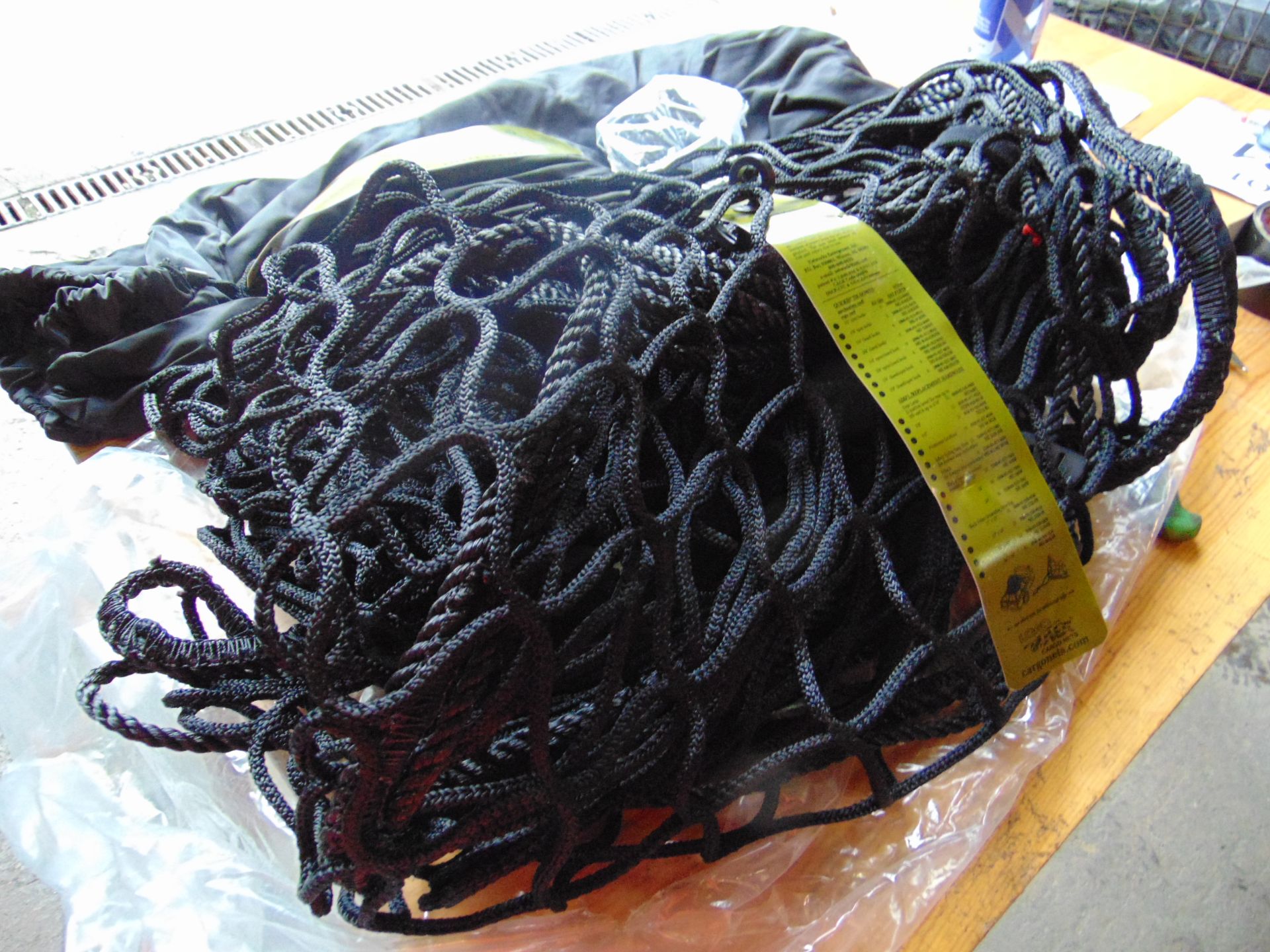 1x New Unissued Load Tamer Cargo Net in Bag and Original Packing, Clips etc, Size 80"X84" - Image 7 of 7