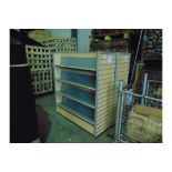 2x Double Sided Book Shelves / Display Units - Adjustable Shelves 4ft x 5ft x 1ft 6ins