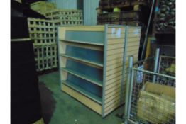 2x Double Sided Book Shelves / Display Units - Adjustable Shelves 4ft x 5ft x 1ft 6ins