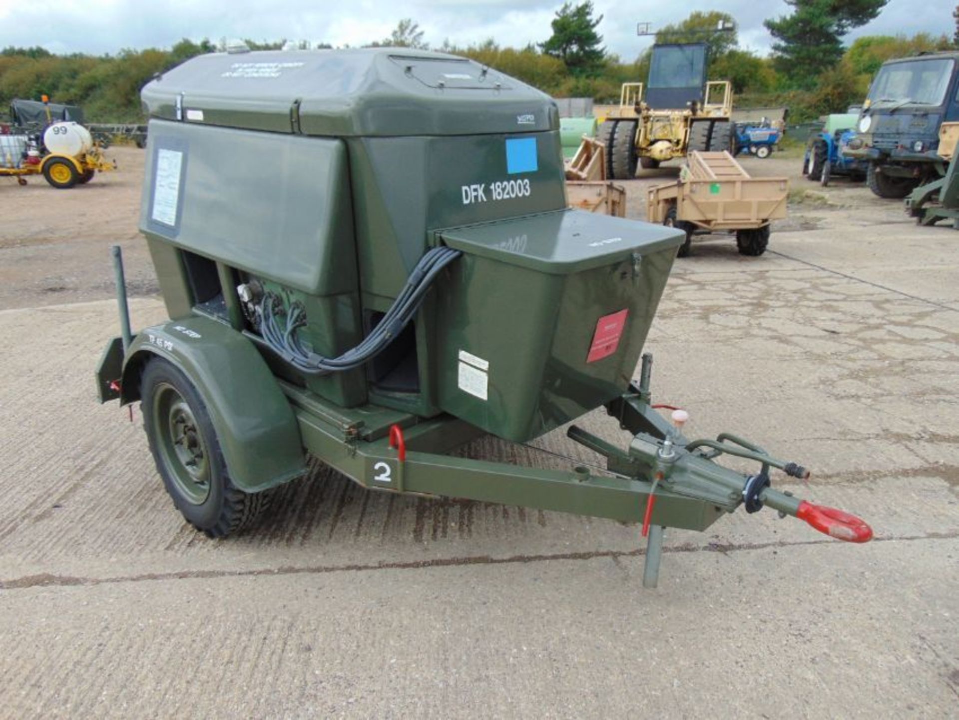 Ex Reserve Uk Royal Air Force Trailer Mounted 25 KVA Generator