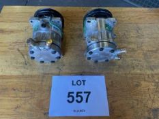 2X NEW UNISSUED GALLAY SANDEN DOUBLE PULLEY AC COMPRESSORS