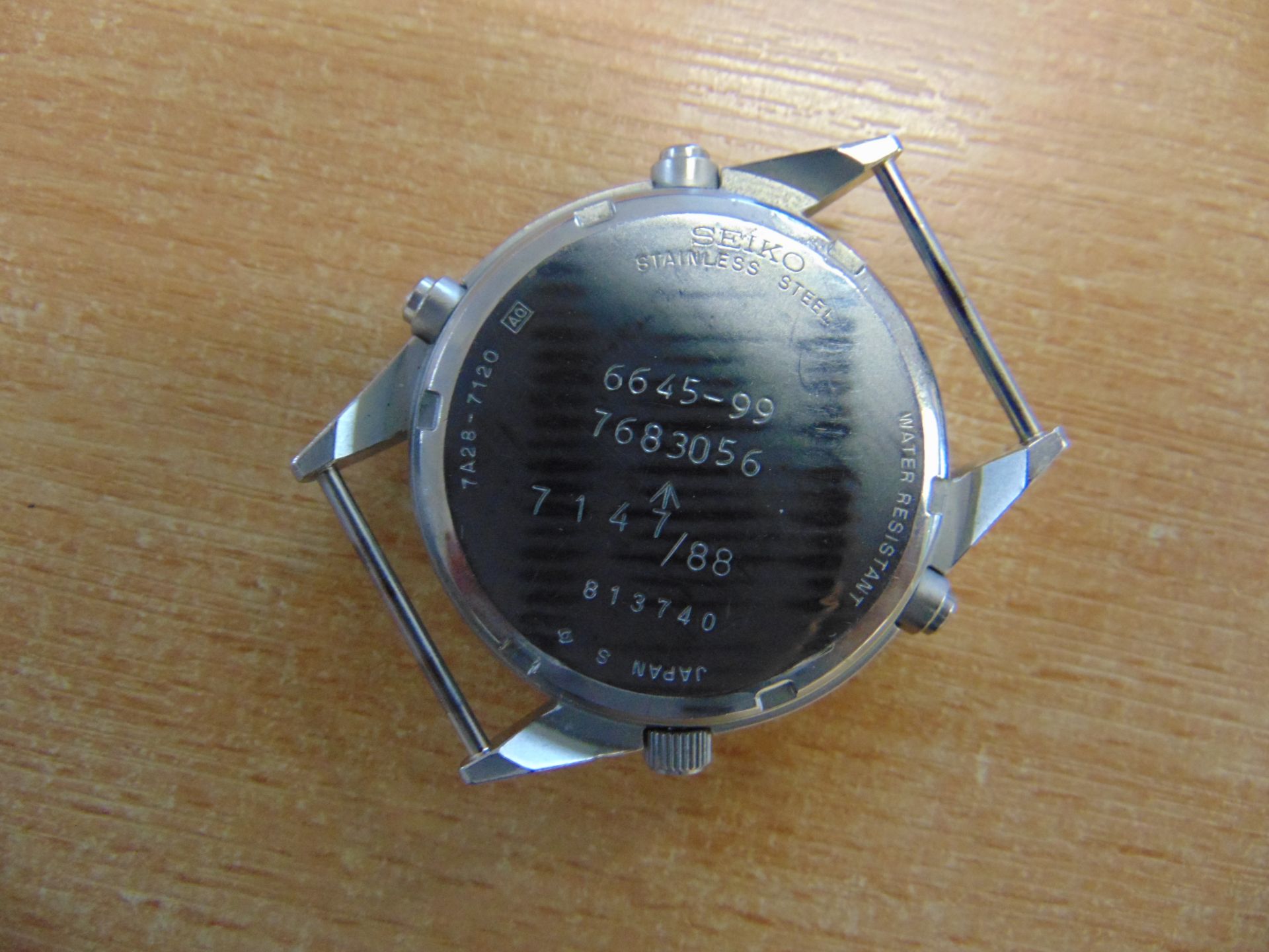 Seiko Gen 1 Pilots Chrono RAF Harrier Force Issue Nato Markings, Date 1988, New Battery & Strap - Image 4 of 5