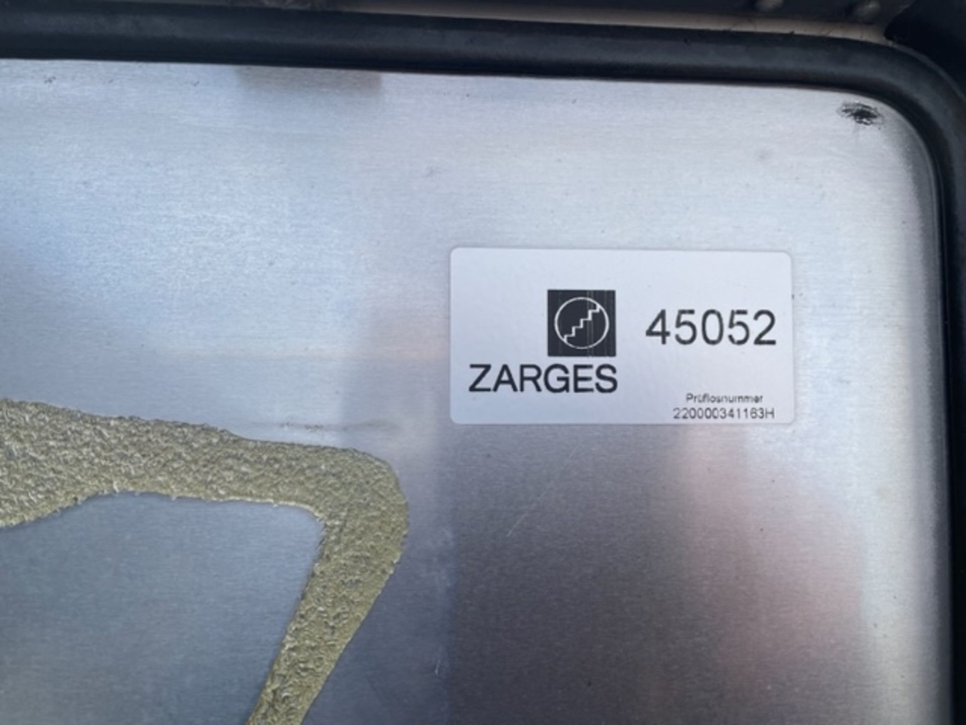 UNISSUED ZARGES ALUMINIUM WATERPROOF TRANSIT CASE 60X40X50 cms - Image 3 of 5