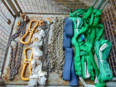 1x Stillage Unissued Lifting Chains, Strops, Fittings etc