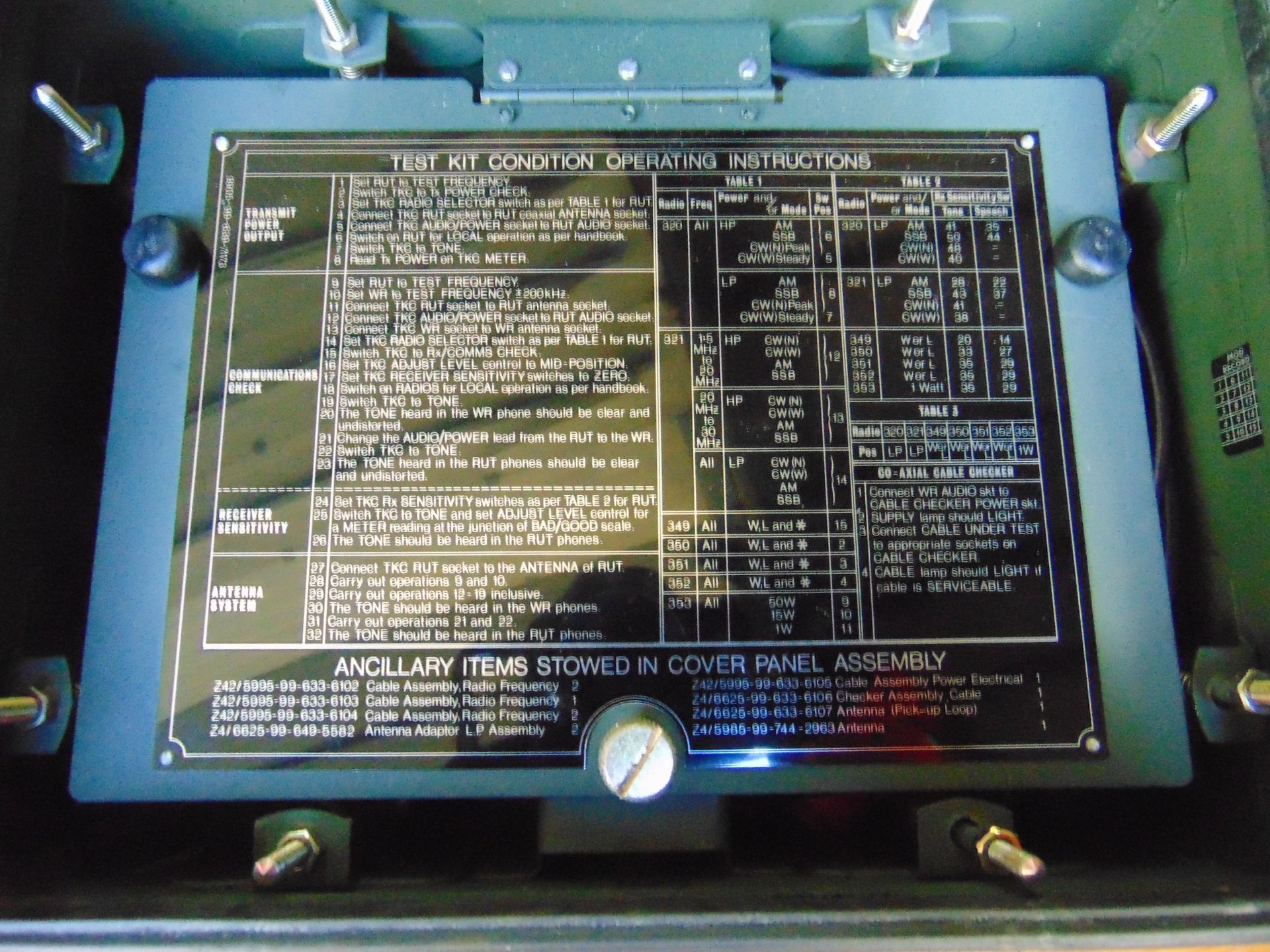 Clansman Radio Condition Test Set c/w Leads etc - Image 5 of 9