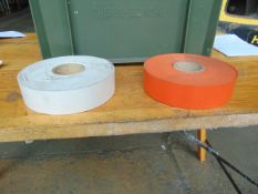 9x Rolls of Mine Marking Tape Orange and White