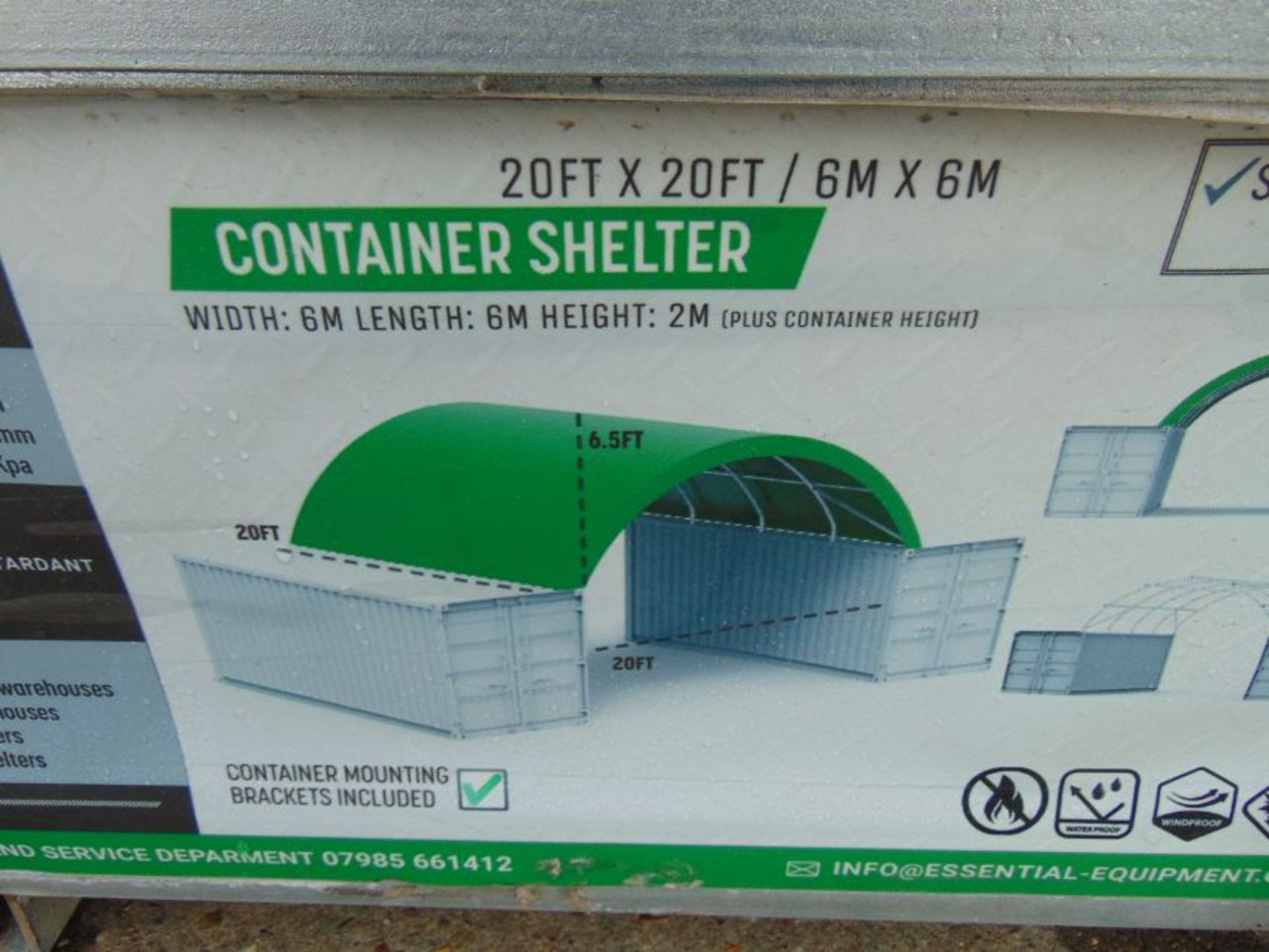 Container Shelter 20'W x 20'L x 6.5'H - Image 4 of 5