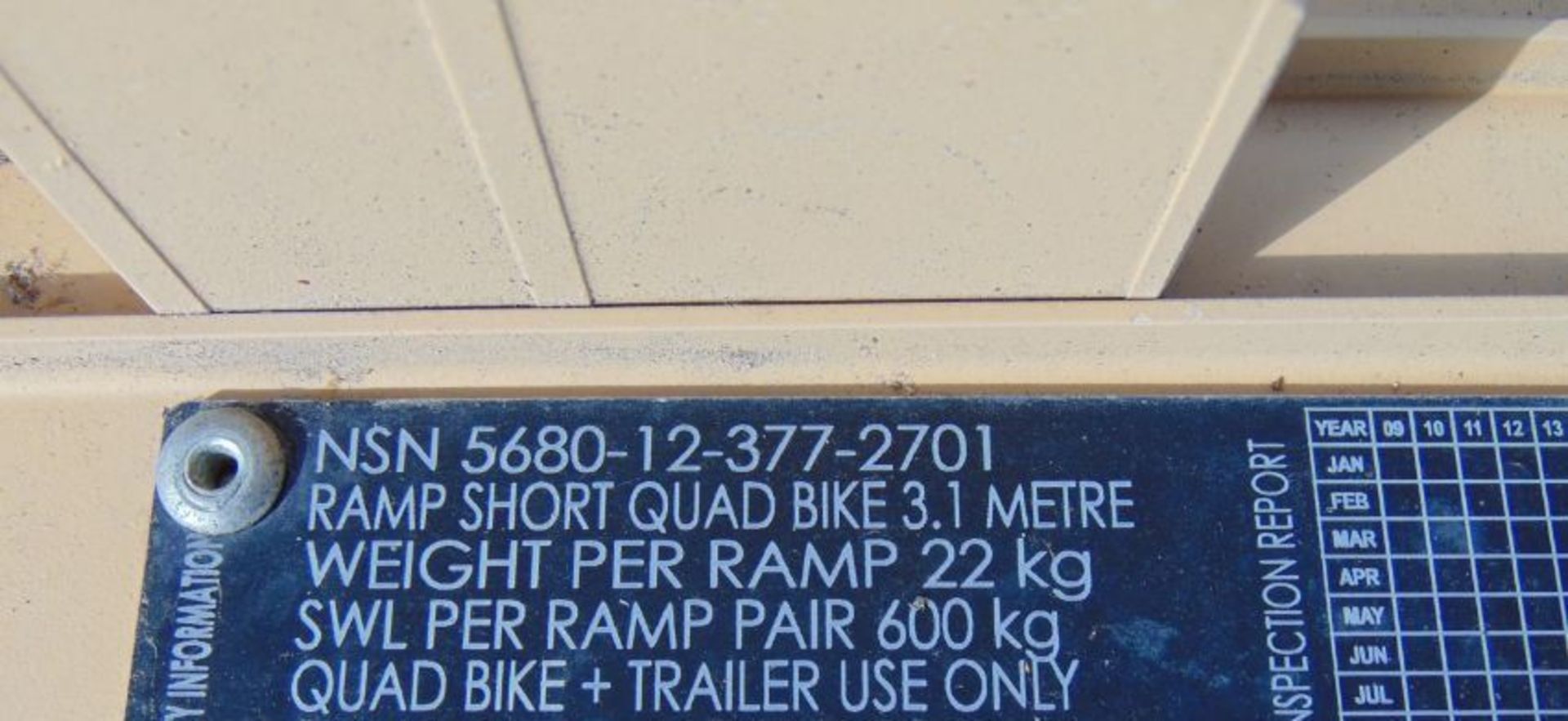 Pair of Heavy Duty Aluminium Folding Quad Bike Ramps, 3.1m long, SWL Per Ramp 600kg. - Image 7 of 7