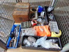 1x Stillage of Tools, Nuts and Bolts , Fixings, Lights, Aviation Oil, ID Plates Periscope etc.