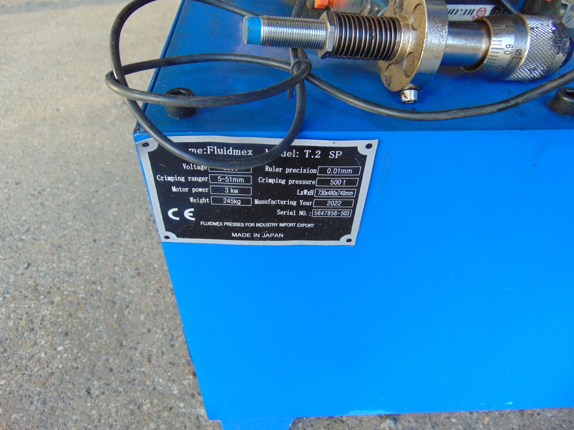 Unissued and Unused Fluid Mex T2 SP Hydraulic Crimping Machine as Shown - Bild 3 aus 11