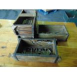4x Very Nice Antique Brick Moulds