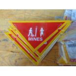 Q 20x Unissued British Army Mine Field Signs