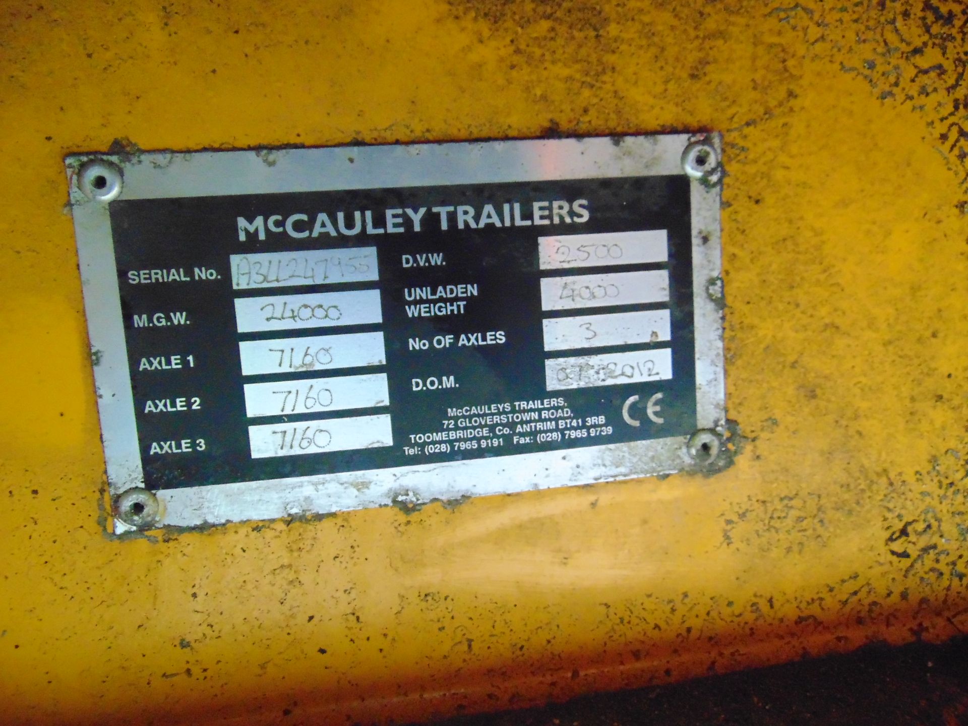 McCauley 3 Axle Low Loader Agricultural Trailer - Image 29 of 29