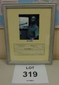 Mel Torme Framed Photo With Signed Cheque