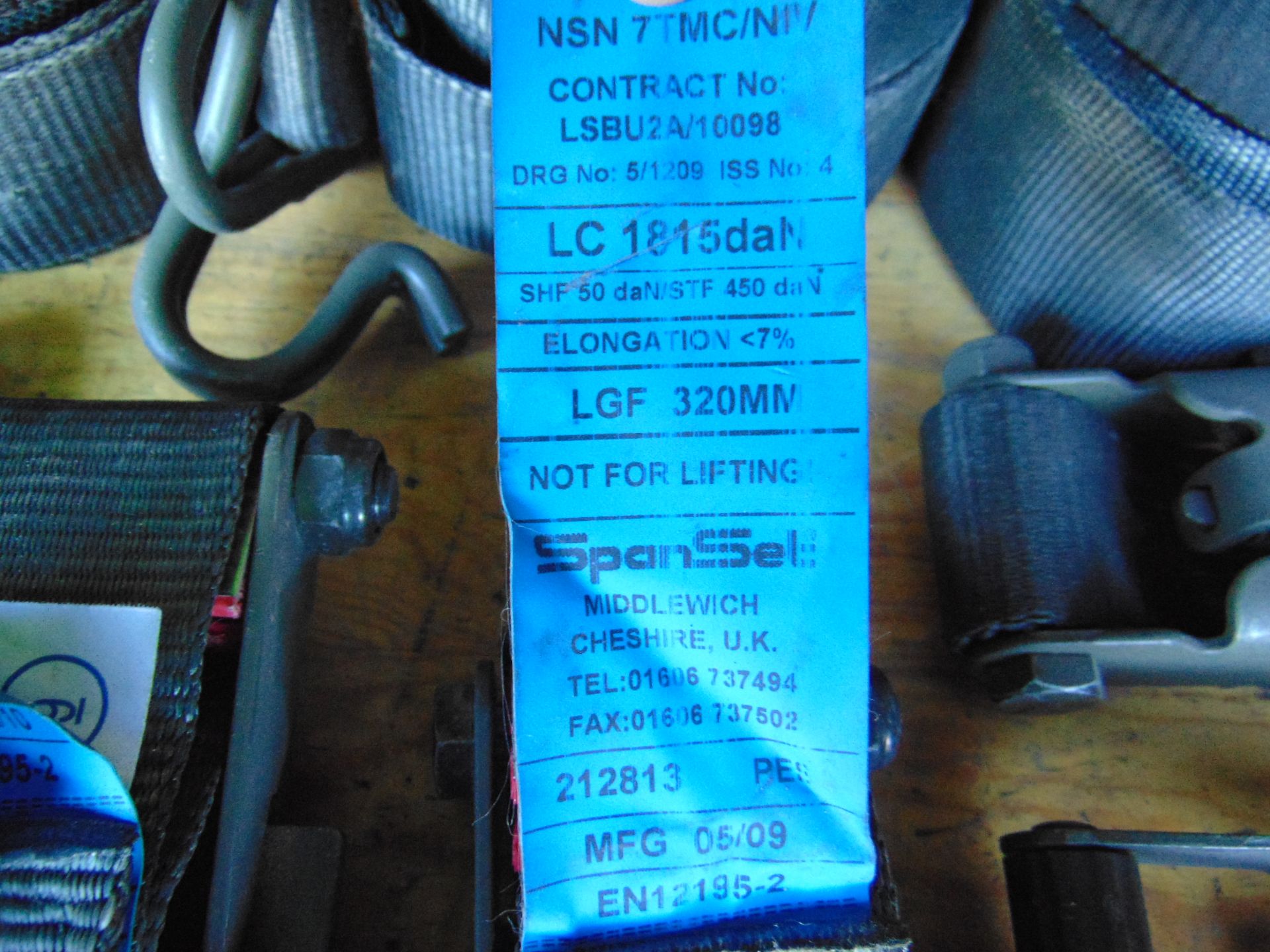 10 x Ratchet Type Load Straps from MoD - Image 5 of 6