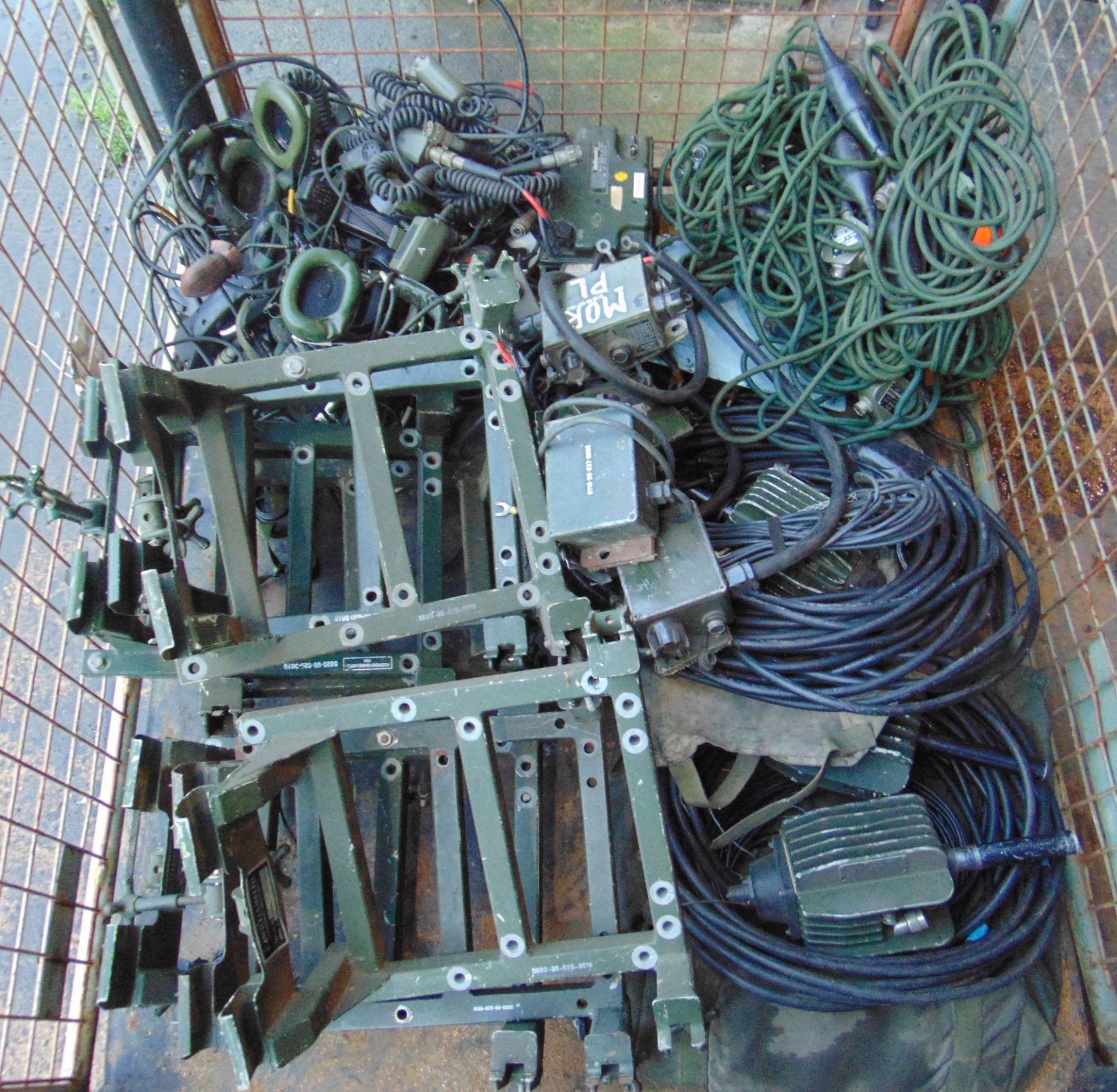 Stillage of Clansman Radio Equipment inc Headsets, Cable Antenna kits Ect - Image 3 of 7