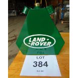 Hand-Painted Triangular Land Rover Green Oil Can W/ Brass Screw Cap