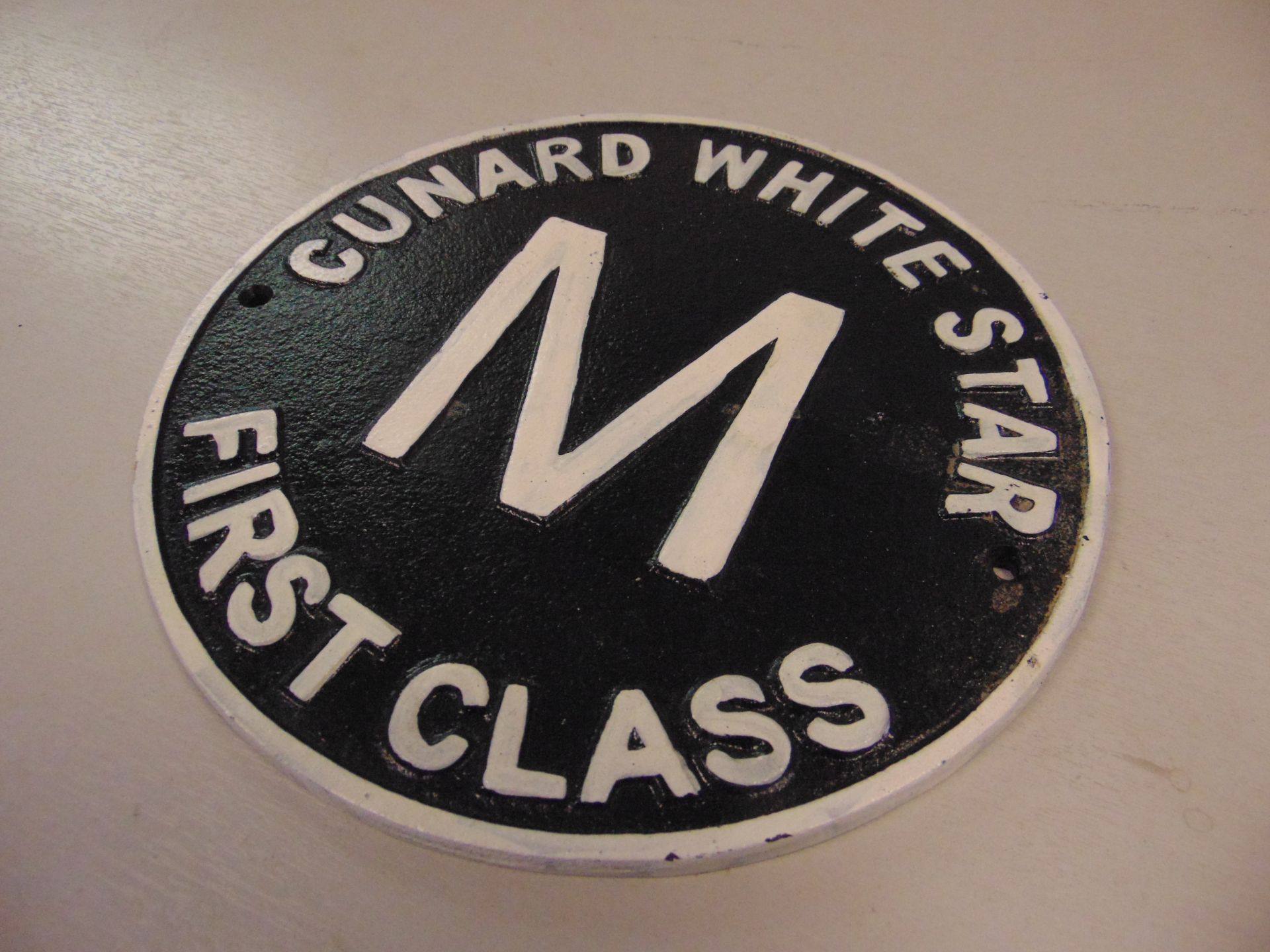 Titanic White Star Line Cunard First Class Wall Plaque - Image 3 of 4