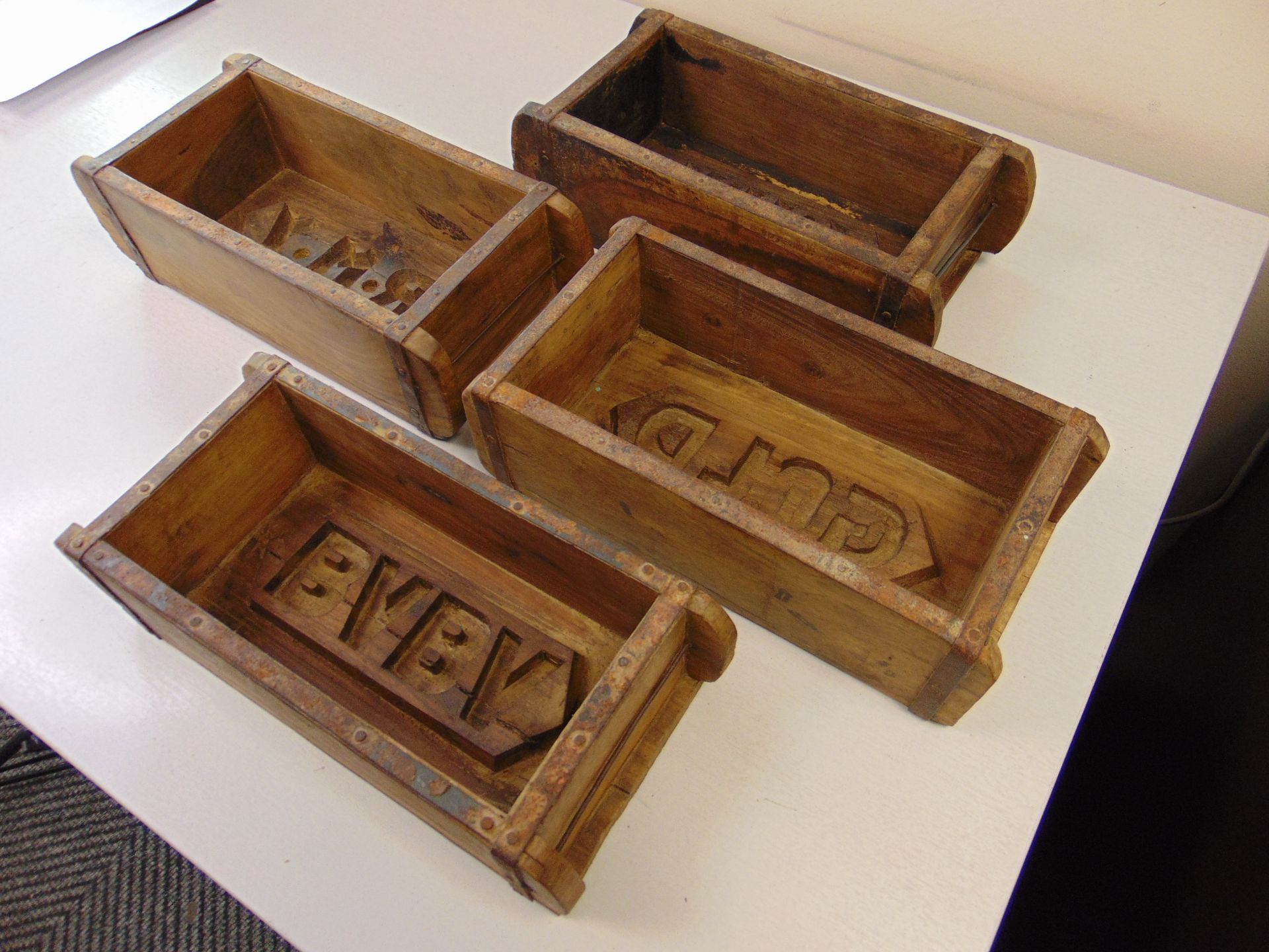 4 x Very Unused Antique Brick Molds - Image 3 of 8