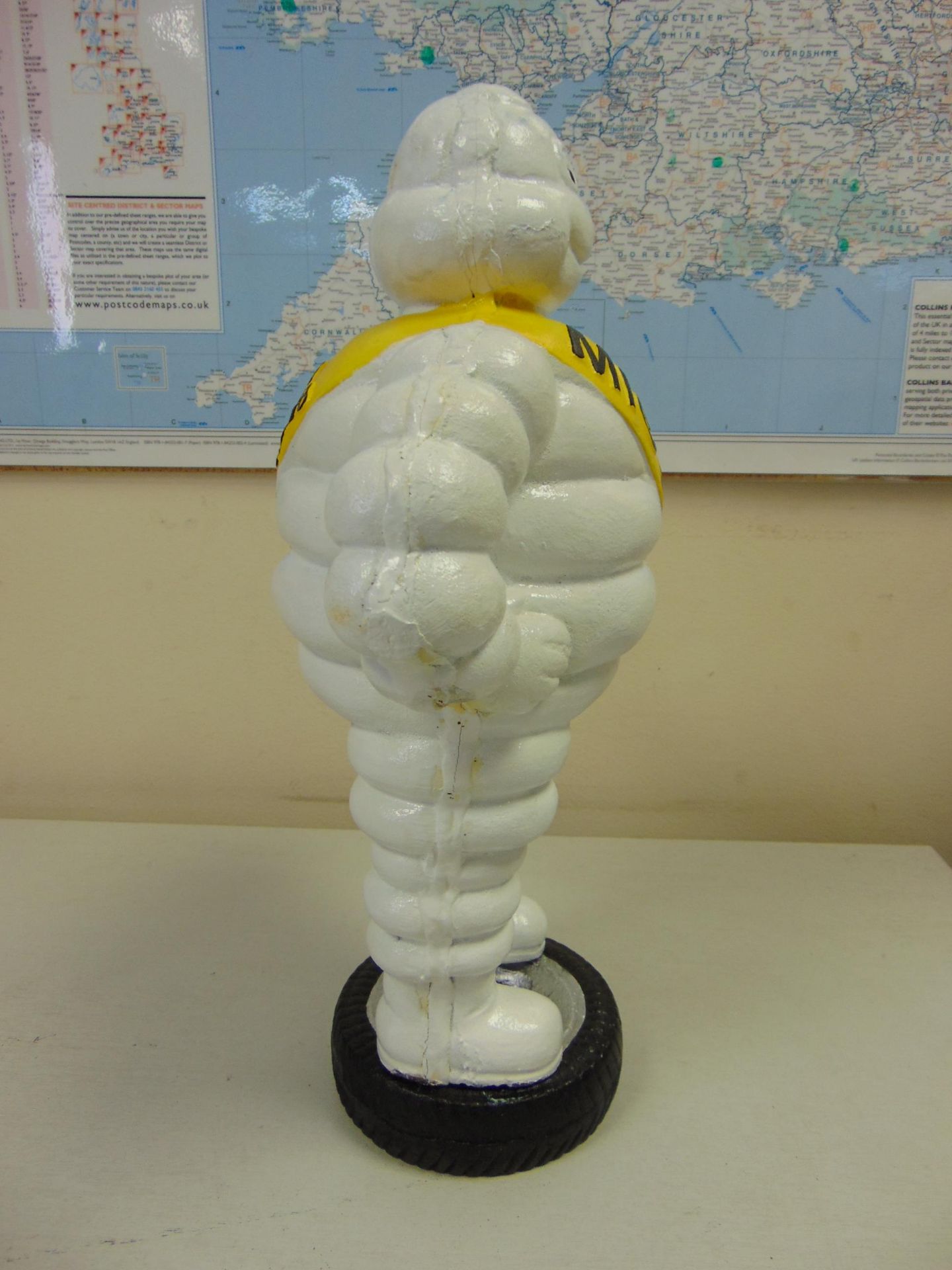 Cast Iron Hand Painted Michelin Man on Tyre - Image 5 of 6