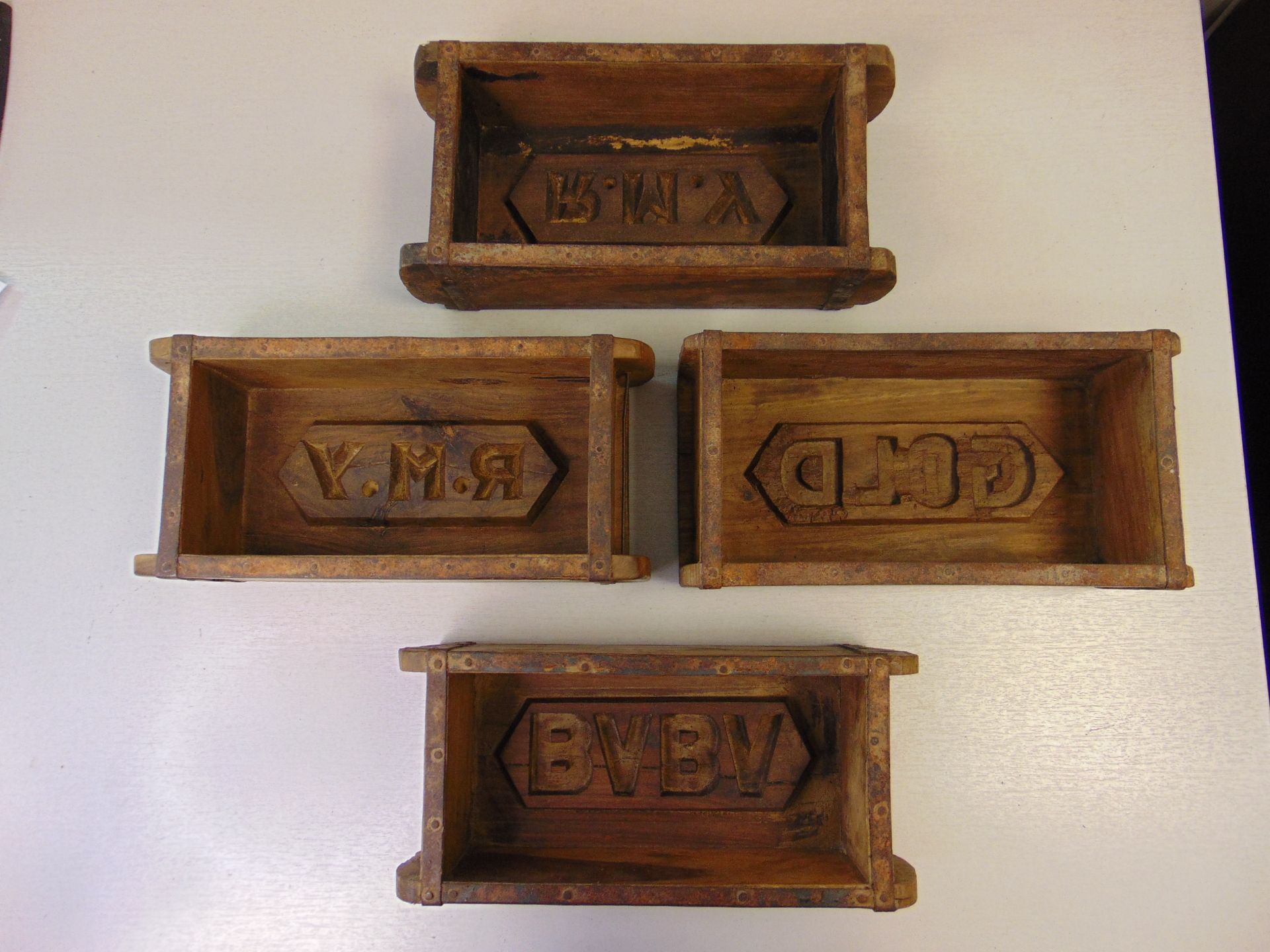 4 x Very Unused Antique Brick Molds - Image 2 of 8