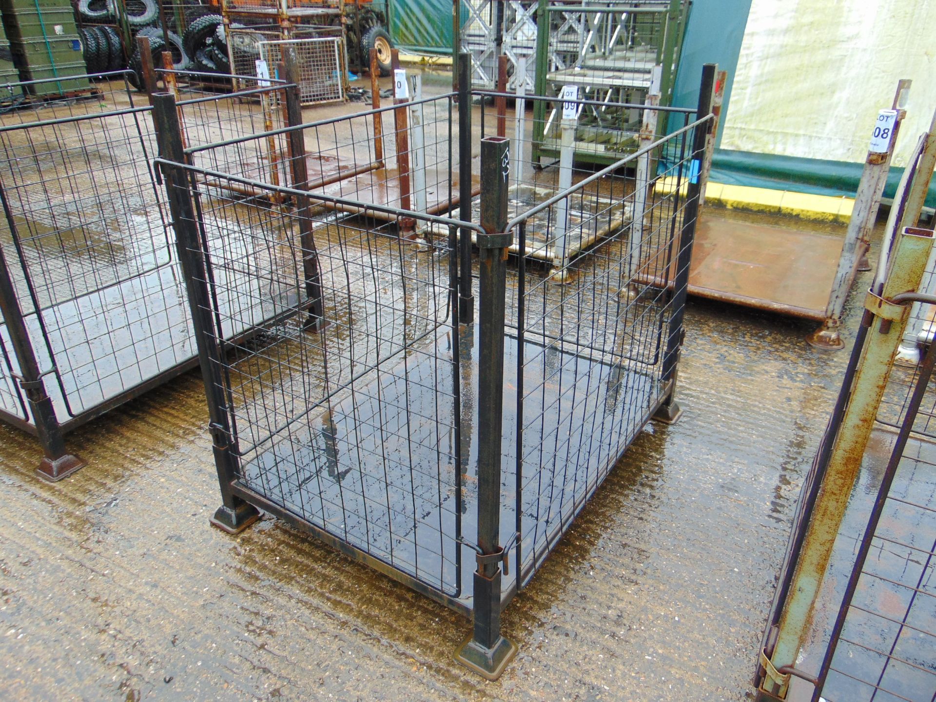 Steel Stacking Stillage with removeable sides and corner posts