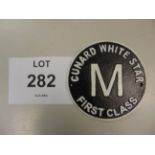 Titanic White Star Line Cunard First Class Wall Plaque