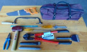 Tool bag and Various Tools - Unissued Condition