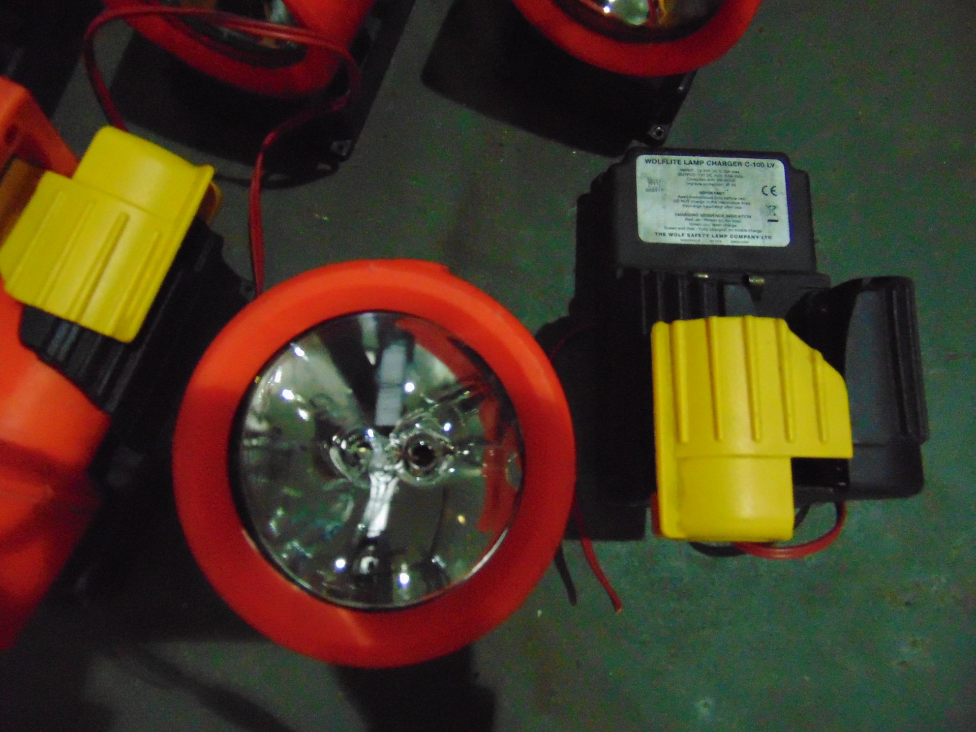 Orange Wolf Safety Lamps x 6 C/W Charger Base - Image 6 of 7