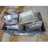 Qty of British Army Aluminium Cooking / MessTins & Trays