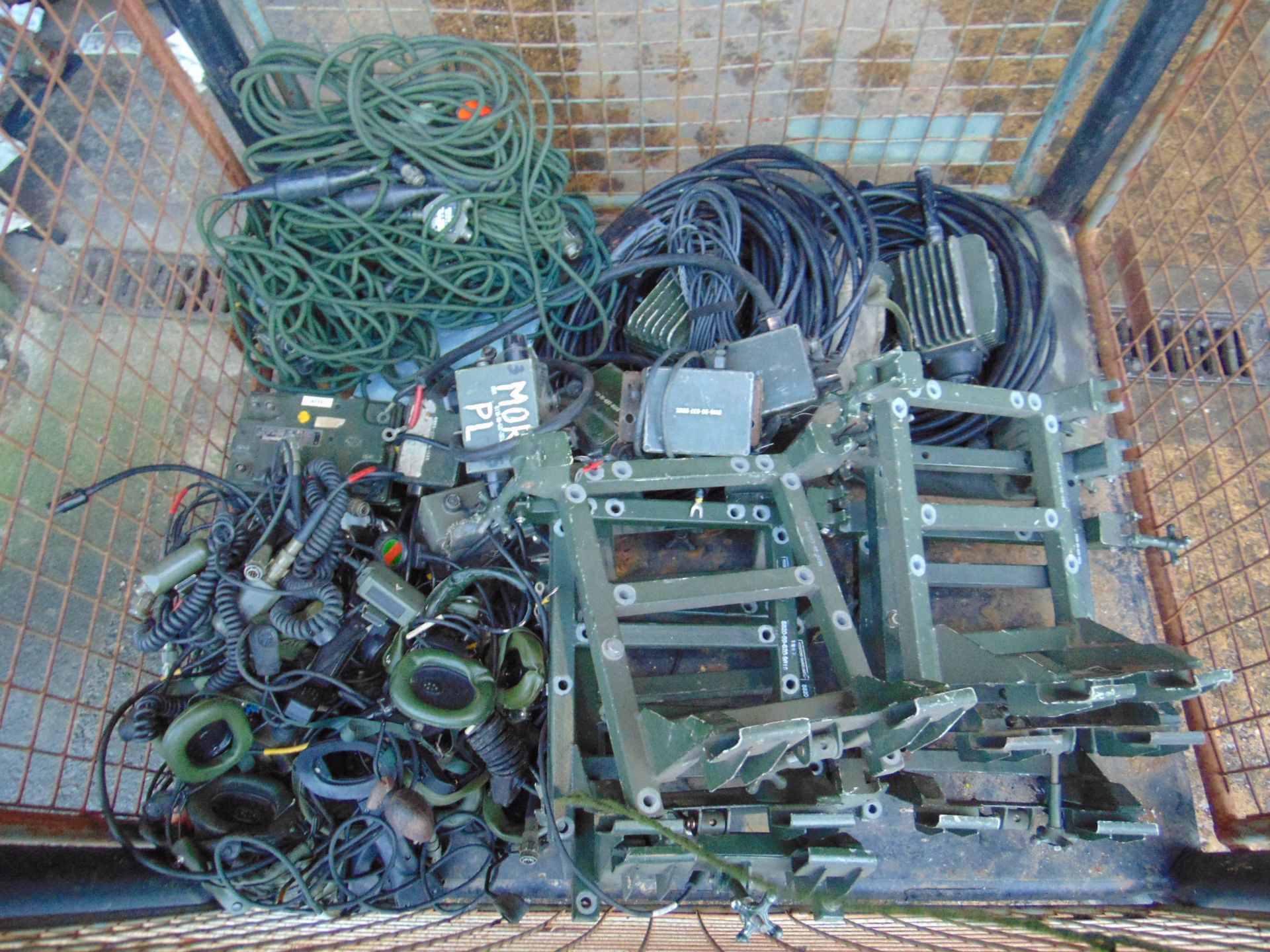 Stillage of Clansman Radio Equipment inc Headsets, Cable Antenna kits Ect - Image 2 of 7