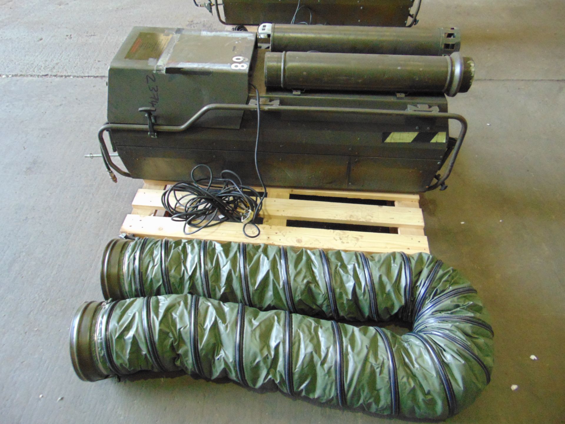 Dantherm VAM 15 portable workshop/building heater 240 volt c/w accessories as shown
