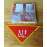 20 x Unissued British Army Mine Field Signs
