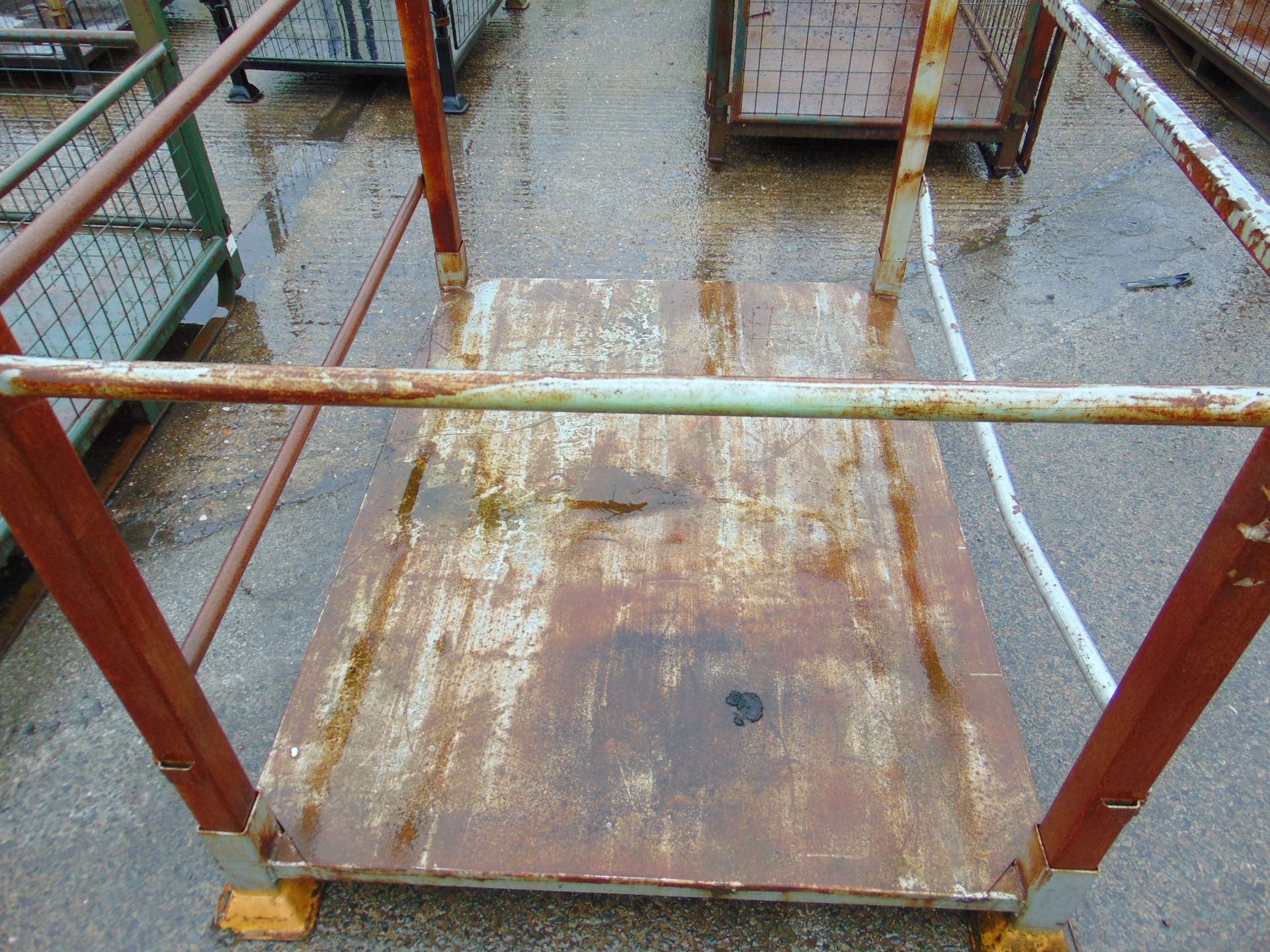 Steel Stacking Stillage with removeable side bars and corner posts. - Image 3 of 3