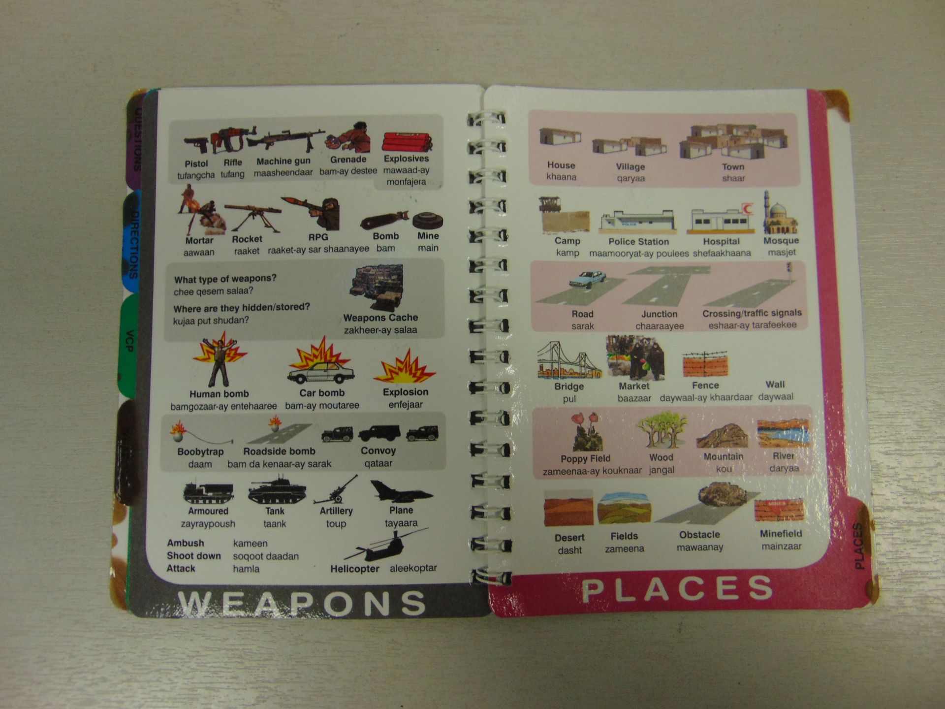 Afghan Language Card Book, Roll of 4 x 2 Bullet Clip, 2 x Baton Rounds Inert - Image 4 of 8