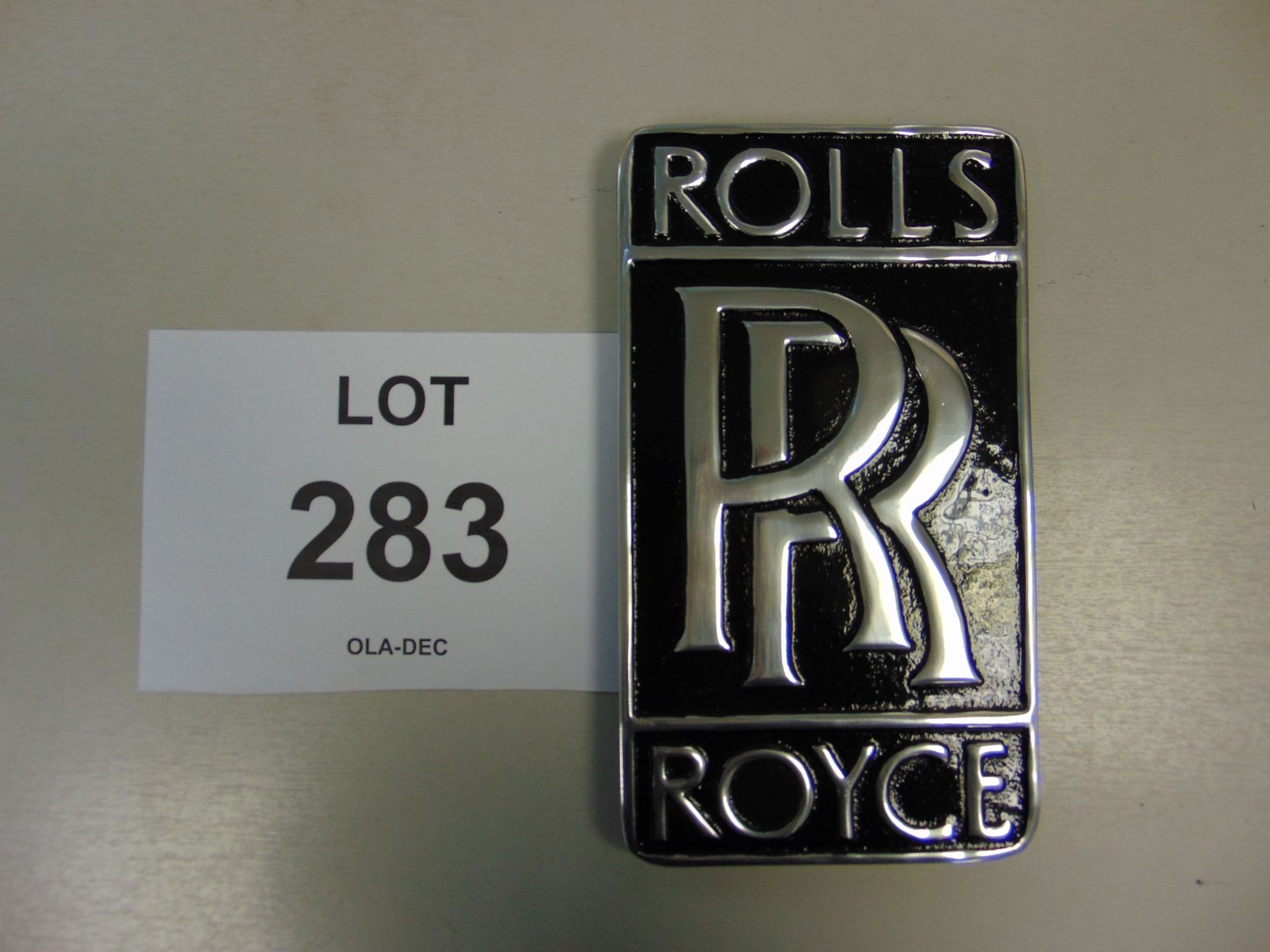 Rolls Royce Polish Aluminum Hanging Sign