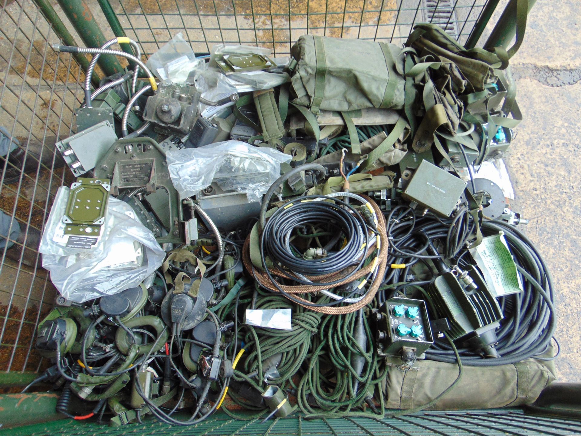 Stillage of Clansman Radio equipment inc Headsets, Audio Bags, Cables ect - Image 4 of 4