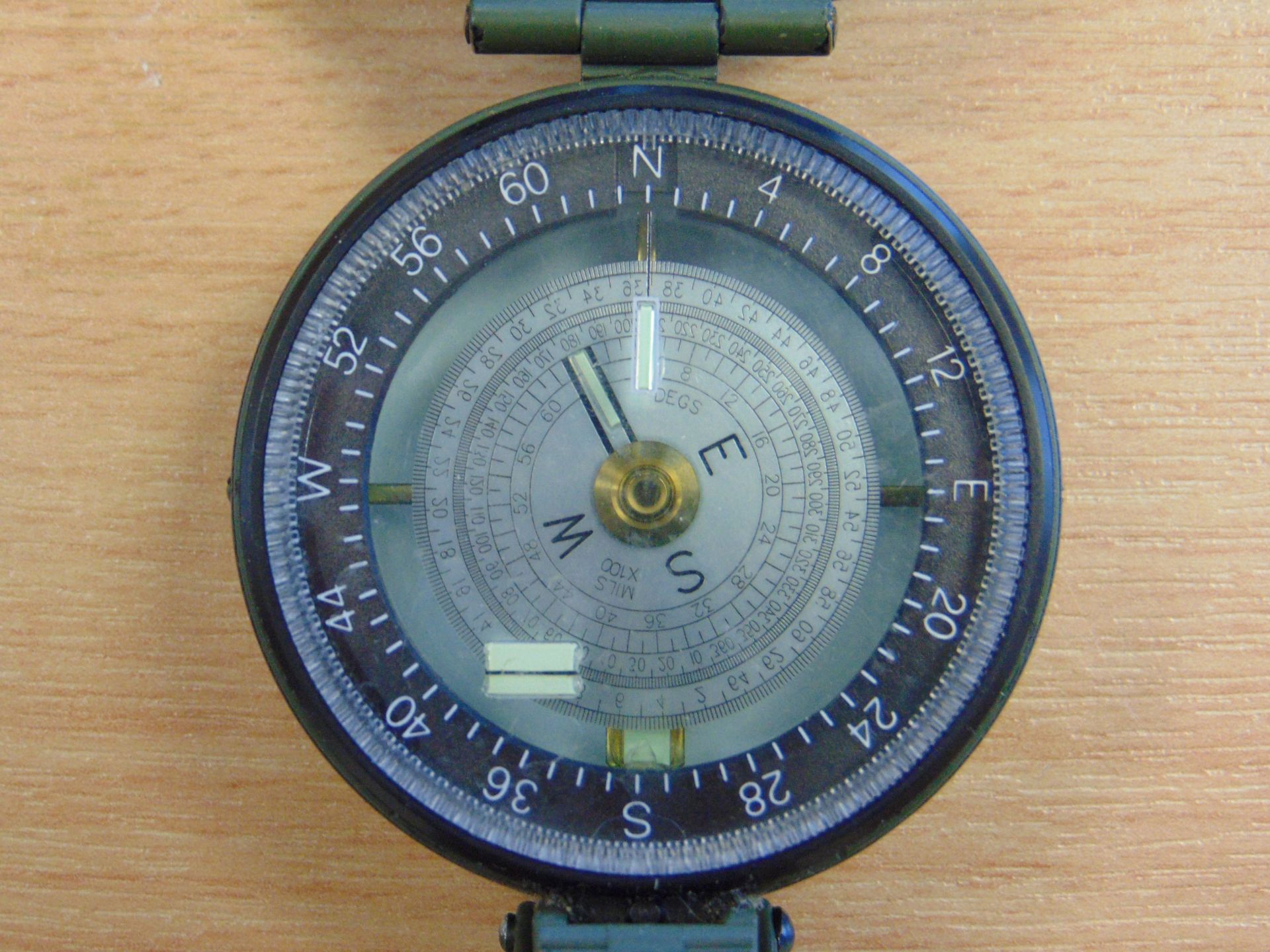 Francis Barker British Army Prismatic Compass in Mils - Image 5 of 13